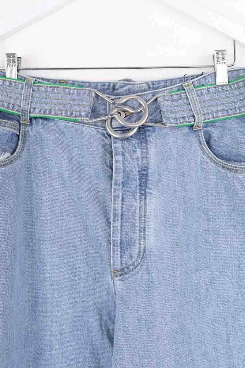 Jean large Bottega Veneta Bleu en Coton
