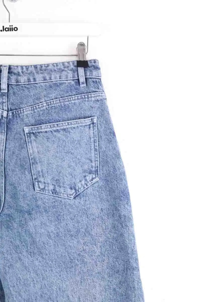 Jean large Chloé Stora Bleu en Coton