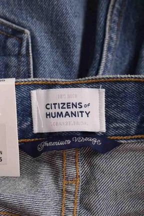 Jean large Citizens of Humanity Bleu en Coton