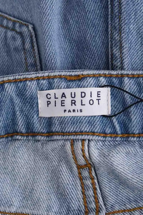 Jean large Claudie Pierlot Bleu en Coton