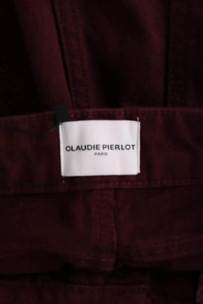 Jean large Claudie Pierlot Bordeaux en Coton