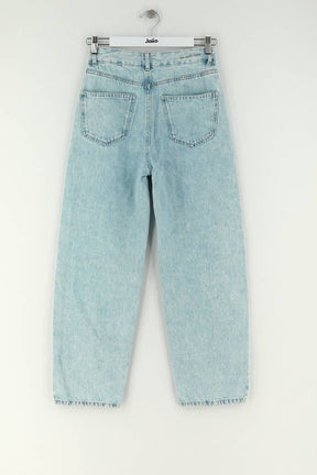 Jean large Des Petits Hauts Bleu en Coton
