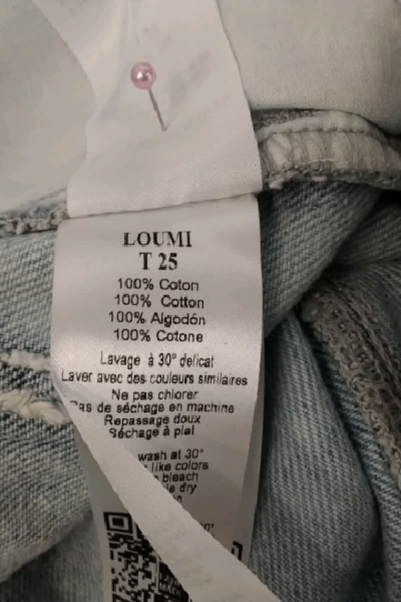 Jean large Des Petits Hauts Bleu en Coton