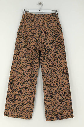 Jean large Des Petits Hauts Marron en Coton