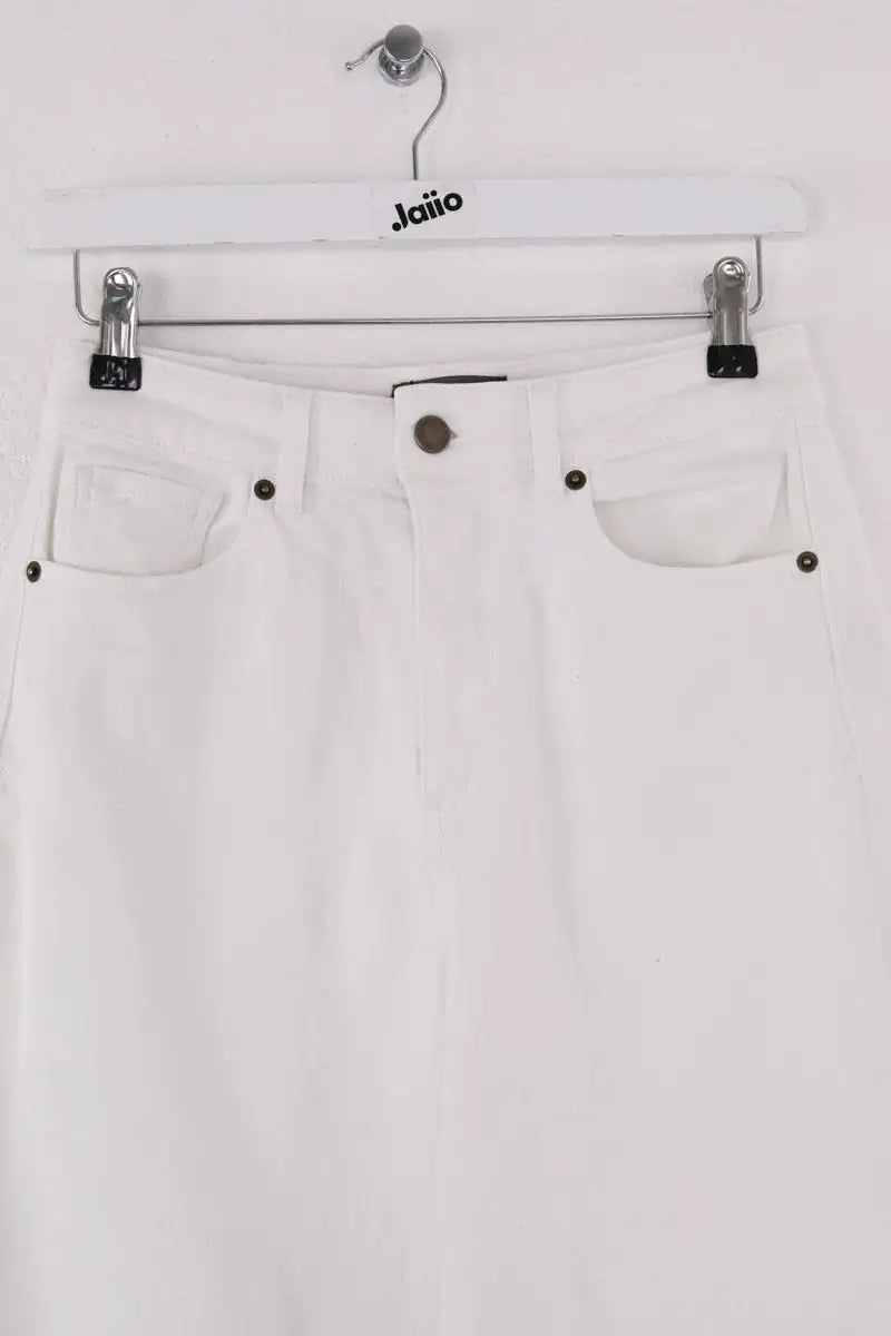 Jean large Eric Bompard Blanc en Coton