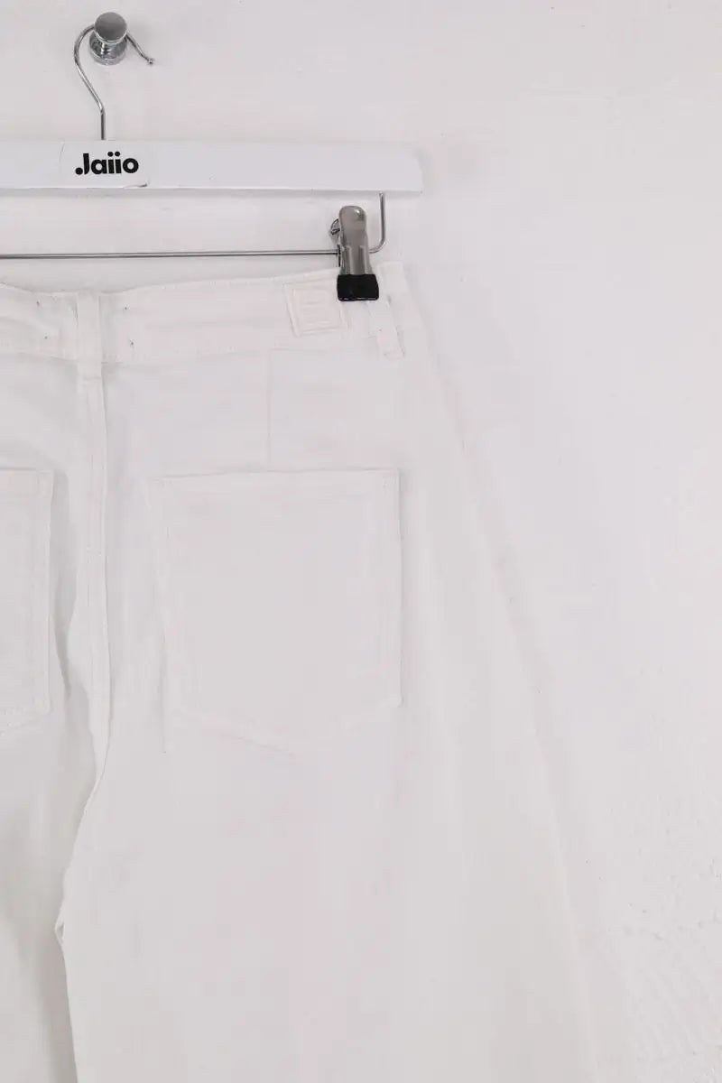 Jean large Eric Bompard Blanc en Coton