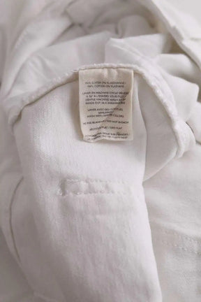 Jean large Eric Bompard Blanc en Coton