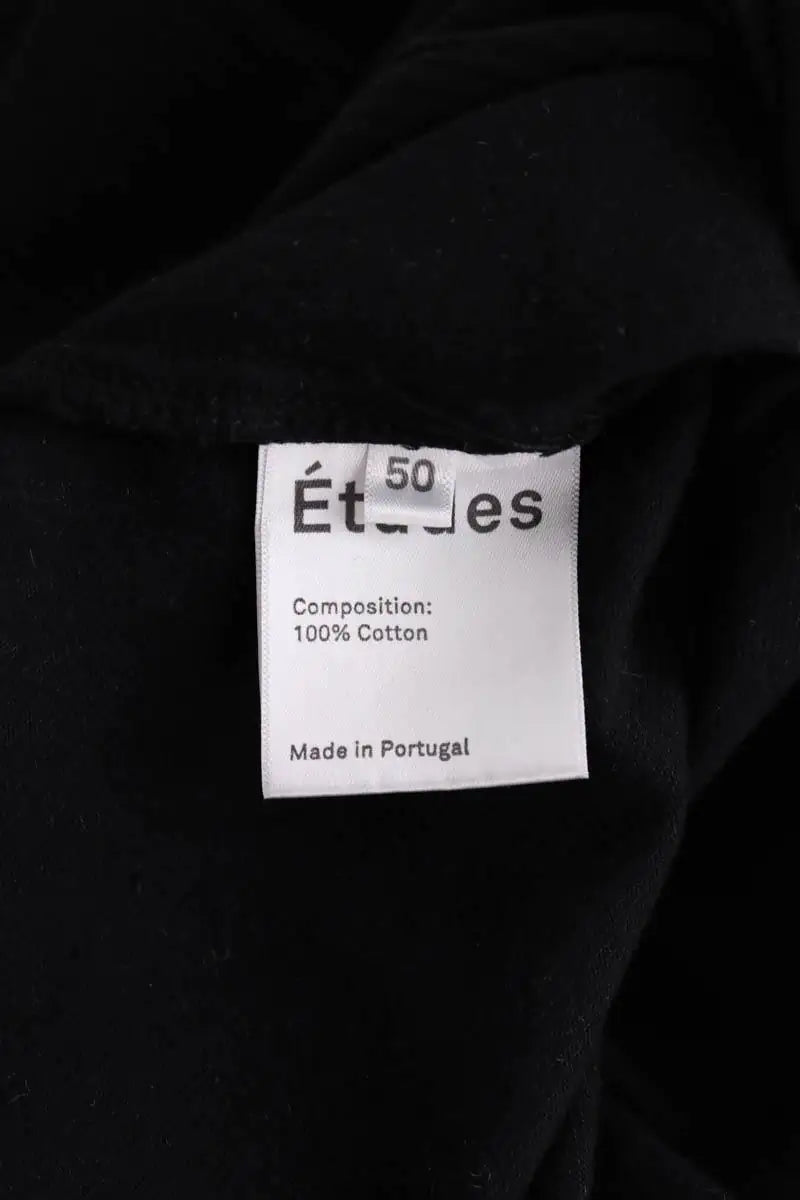 Jean large Etudes Noir en Coton