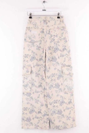 Jean large Ganni Ecru en Coton