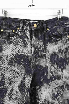 Jean large Ganni Noir en Coton
