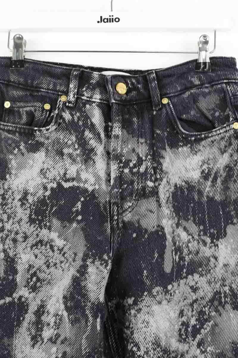 Jean large Ganni Noir en Coton