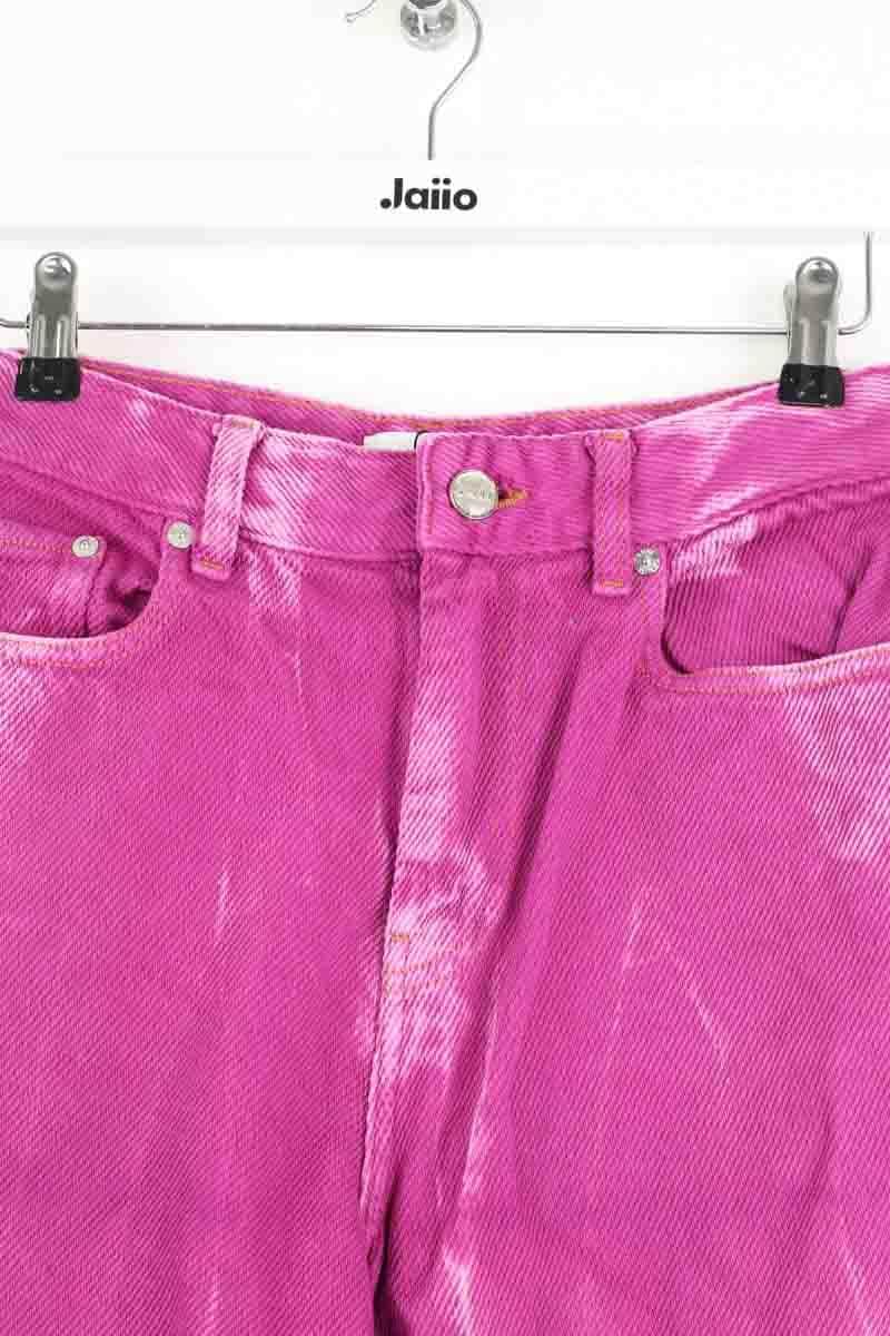 Jean large Ganni Rose en Coton