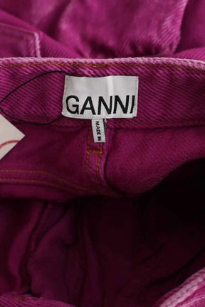 Jean large Ganni Rose en Coton