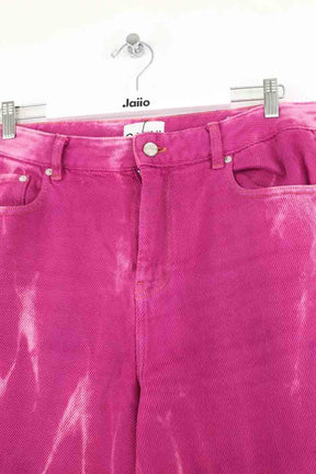 Jean large Ganni Violet en Coton