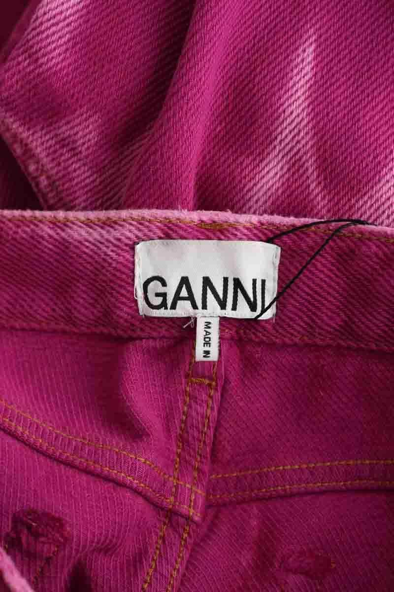 Jean large Ganni Violet en Coton