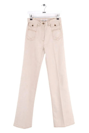 Jean large Gerard Darel Beige en Coton, taille S - Seconde Main