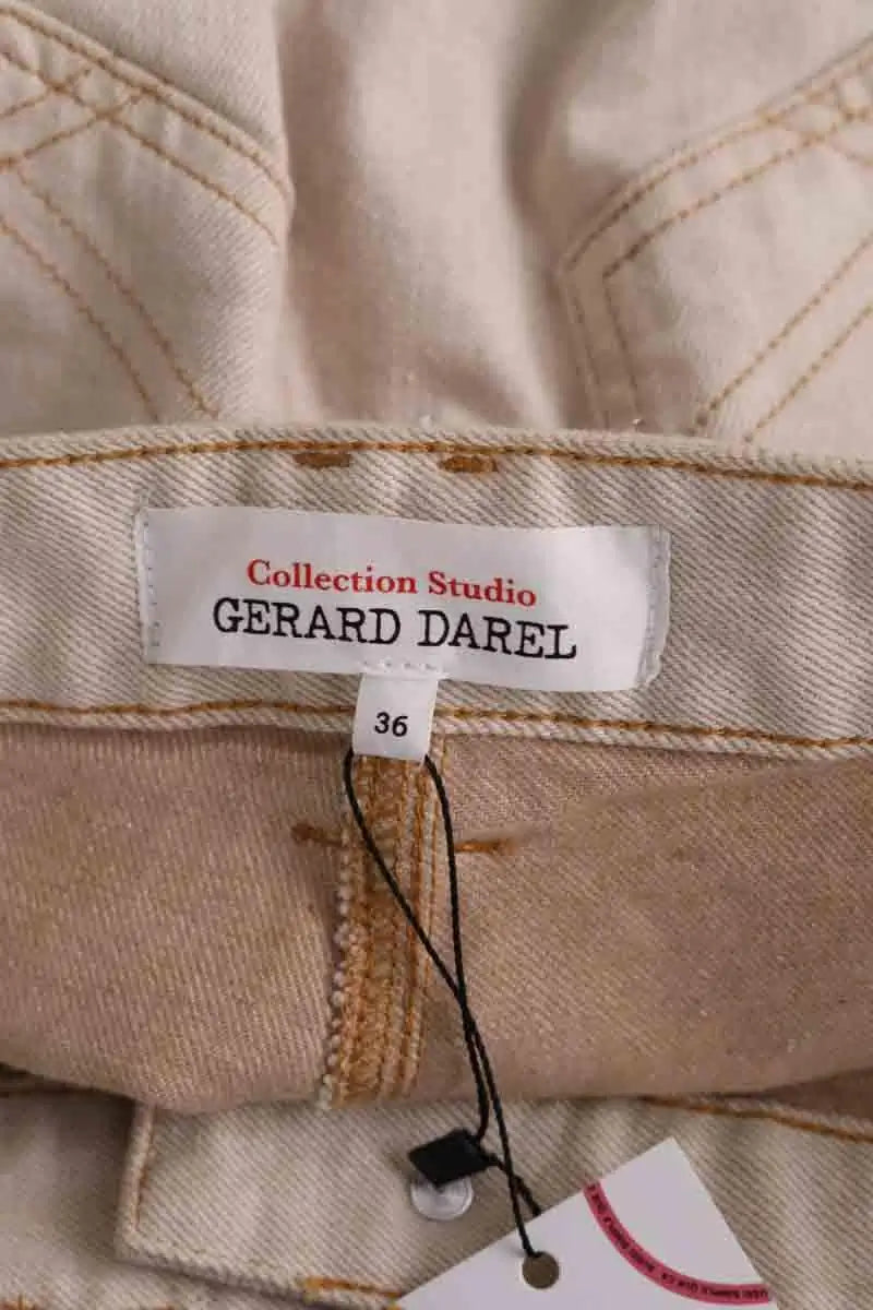Jean large Gerard Darel Beige en Coton