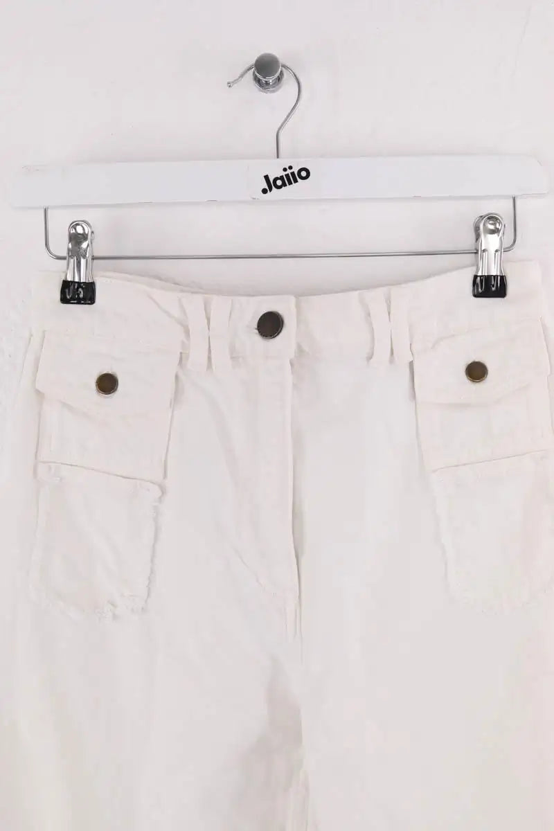 Jean large Gerard Darel Blanc en Coton