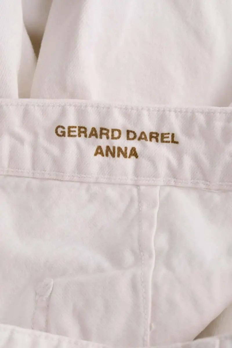Jean large Gerard Darel Blanc en Coton