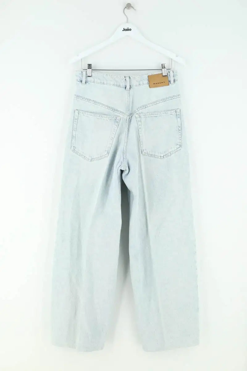 Jean large Isabel Marant Bleu en Coton