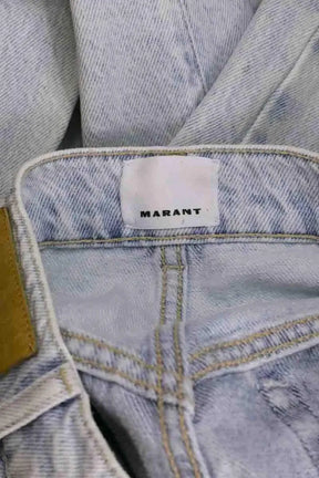Jean large Isabel Marant Bleu en Coton