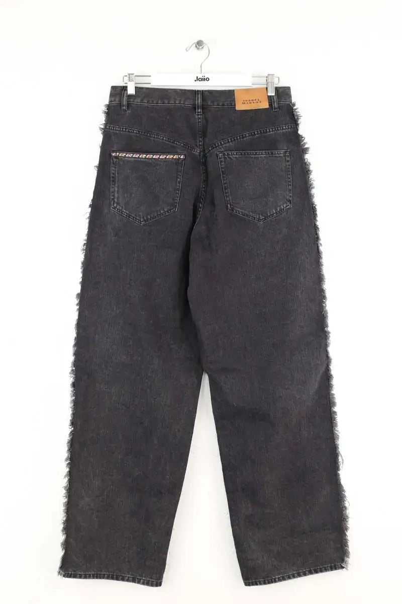 Jean large Isabel Marant Étoile Noir en Coton