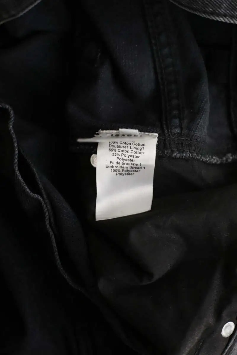 Jean large Isabel Marant Étoile Noir en Coton