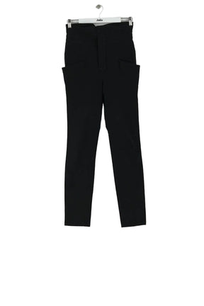 Jean large Isabel Marant Noir en Coton, taille M - Seconde Main