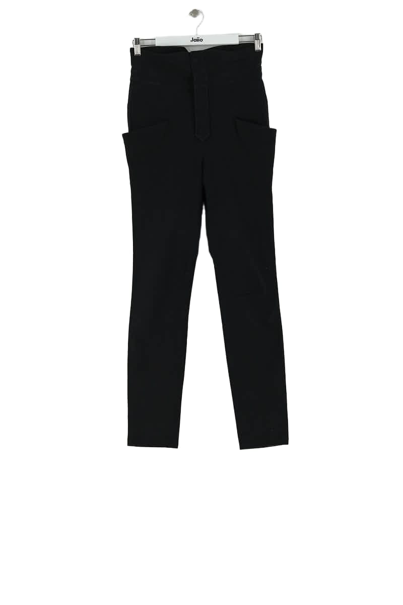 Jean large Isabel Marant Noir en Coton, taille M - Seconde Main