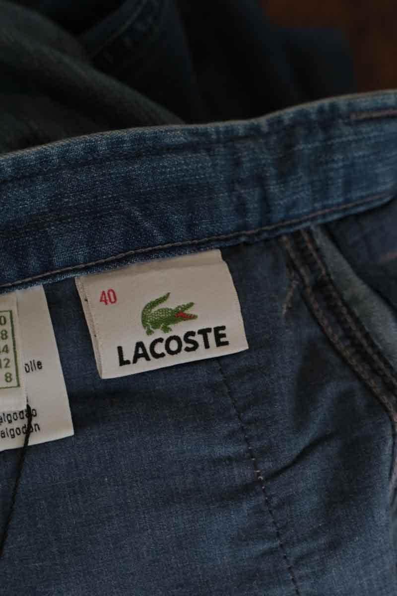 Jean large Lacoste Bleu en Coton