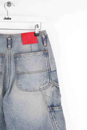 Jean large Laurence Bras Bleu en Coton