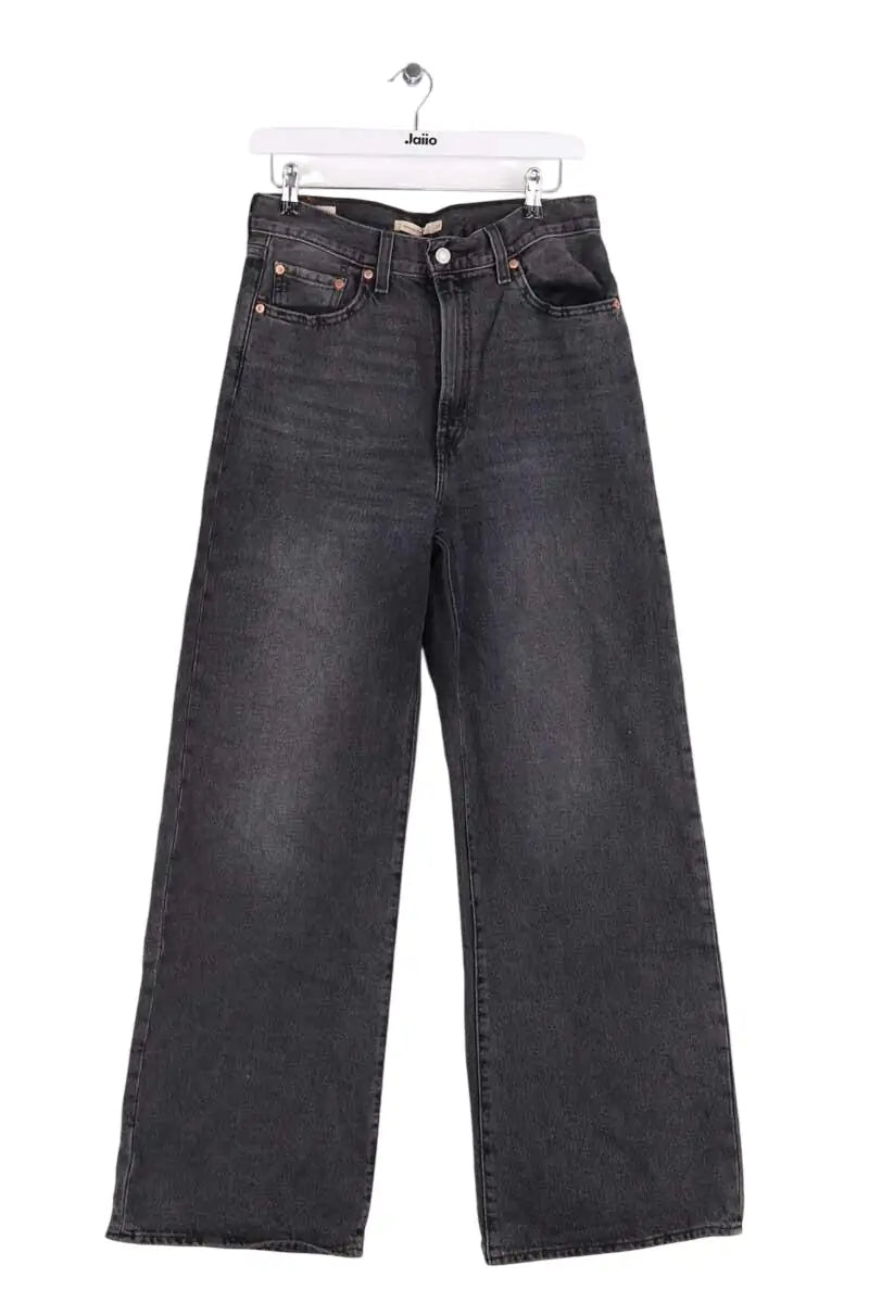 Jean large Levi's Ribcage Wide Leg Gris en Coton, taille L - Seconde Main