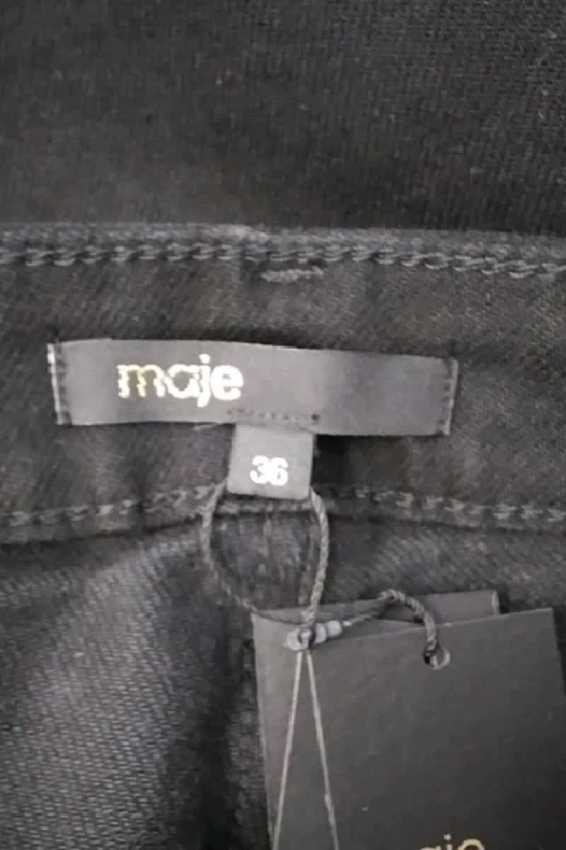 Jean large Maje Noir en Coton