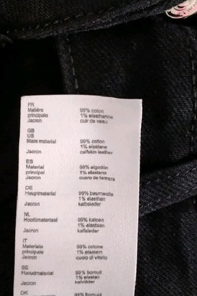 Jean large Maje Noir en Coton