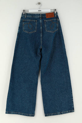 Jean large Make My Lemonade Bleu en Coton