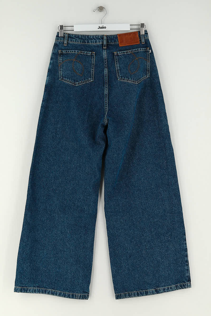 Jean large Make My Lemonade Bleu en Coton