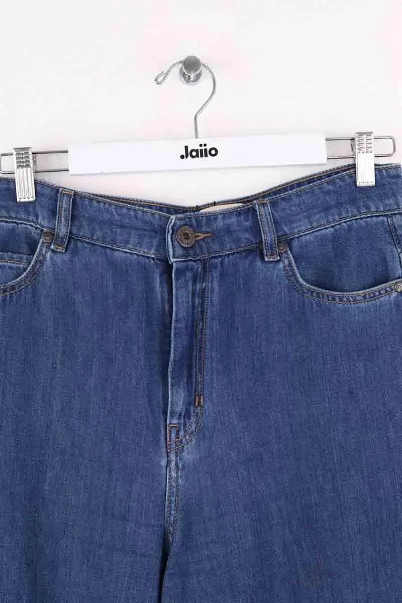 Jean large Max Mara Bleu en Coton