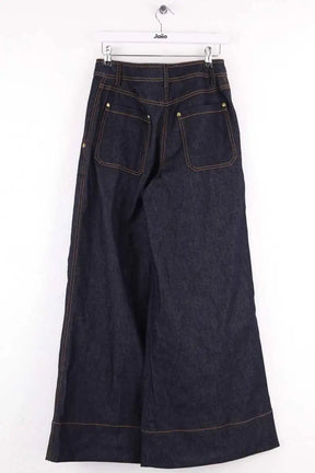 Jean large Natan Marine en Coton