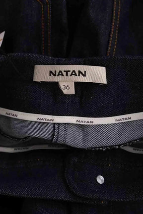 Jean large Natan Marine en Coton