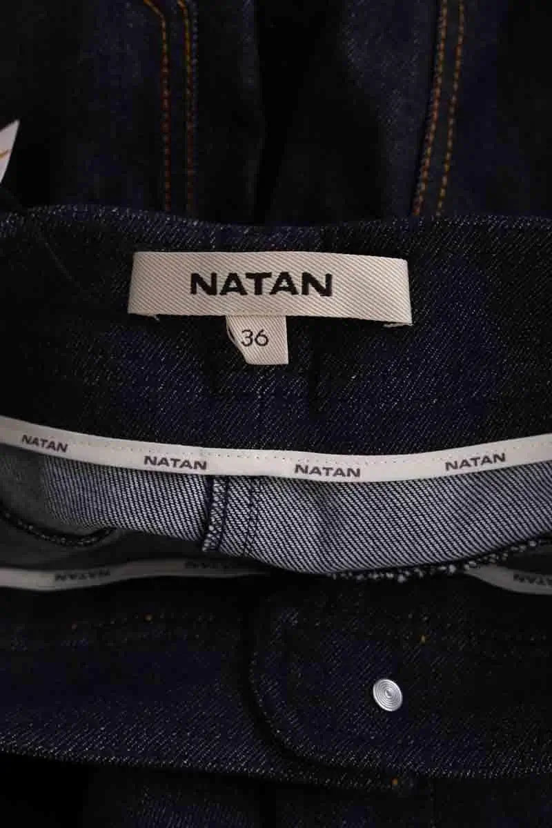 Jean large Natan Marine en Coton