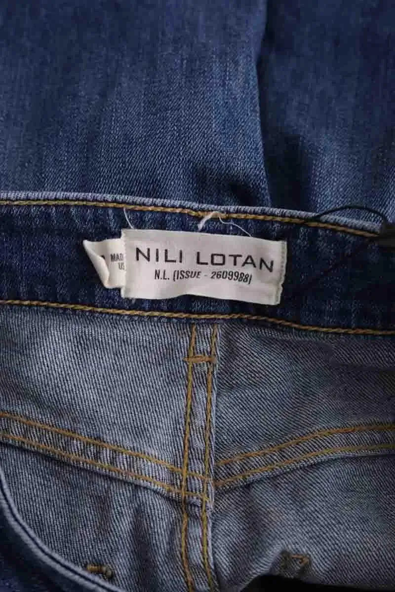 Jean large Nili Lotan Bleu en Coton