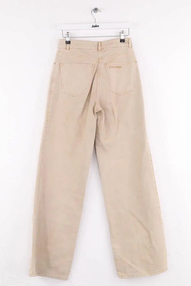Jean large Nina Ricci Beige en Coton