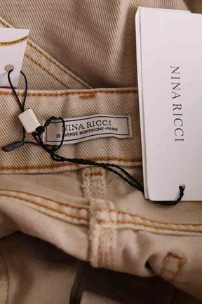Jean large Nina Ricci Beige en Coton