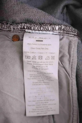 Jean large NUDIE JEANS CO Anthracite en Coton