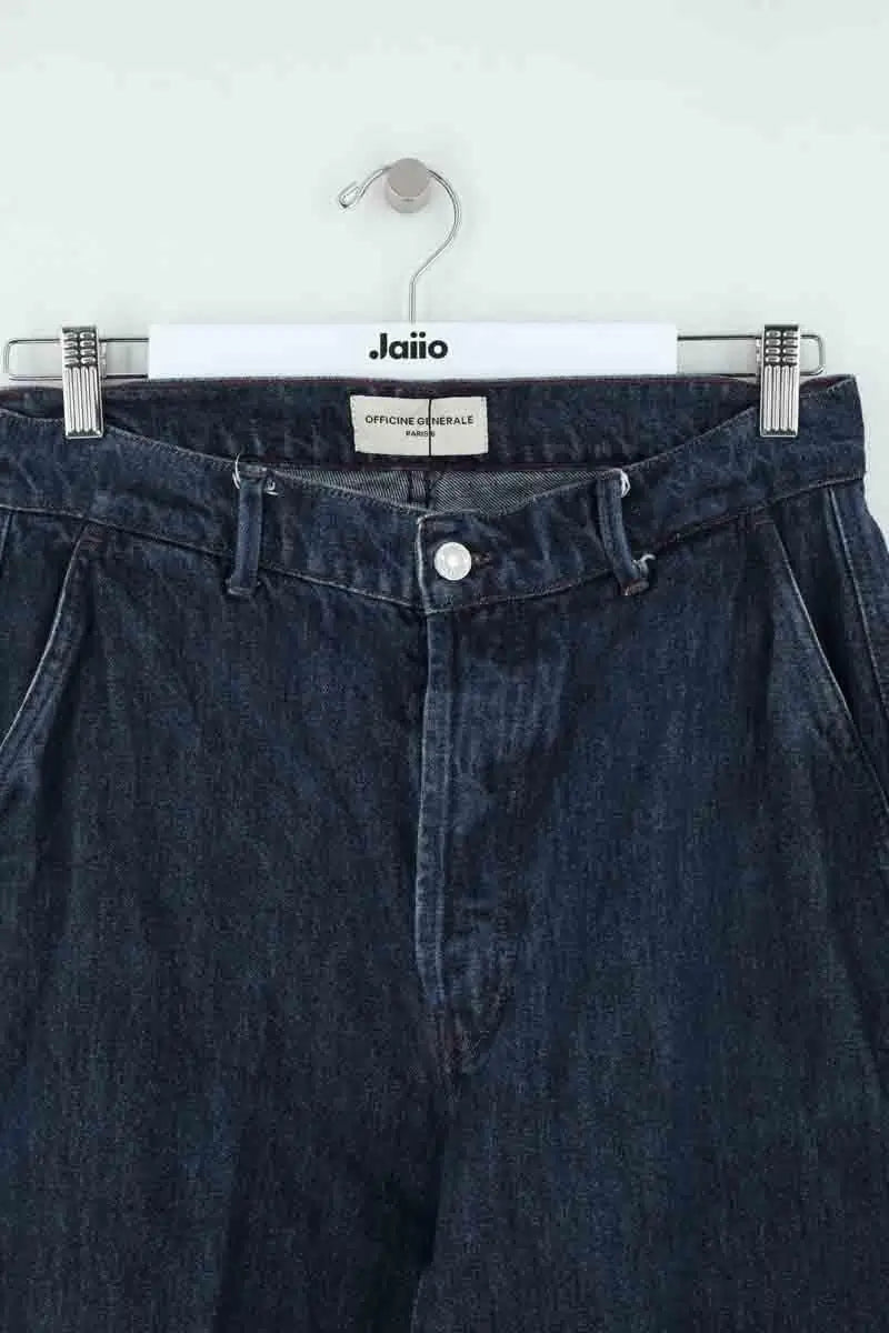 Jean large Officine Générale Bleu en Coton