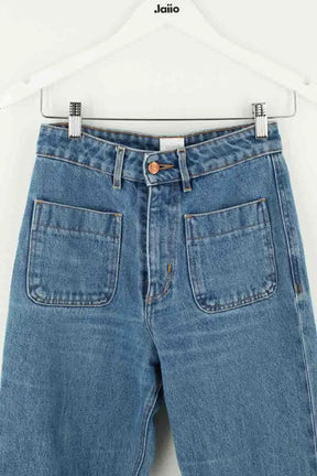 Jean large Petite Mendigote Bleu en Coton