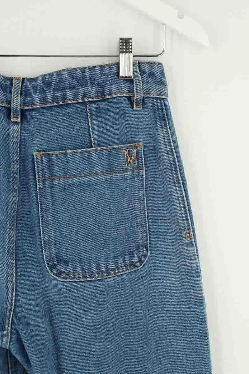 Jean large Petite Mendigote Bleu en Coton