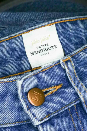 Jean large Petite Mendigote Bleu en Coton