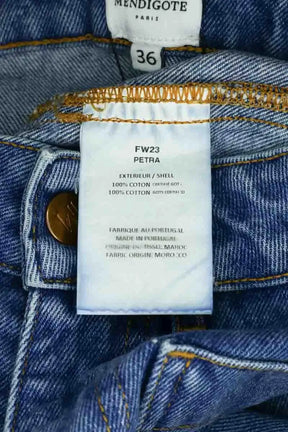 Jean large Petite Mendigote Bleu en Coton