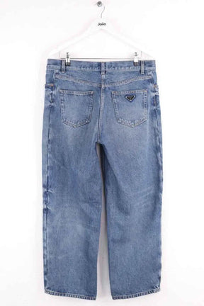 Jean large Prada Bleu en Coton